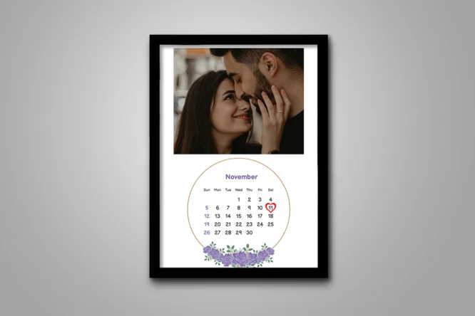 Couple Photot frame with Highlighted Date